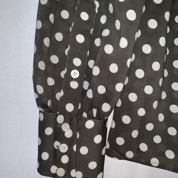J Crew grey polka dot size 6 blouse - Picture 6 of 8